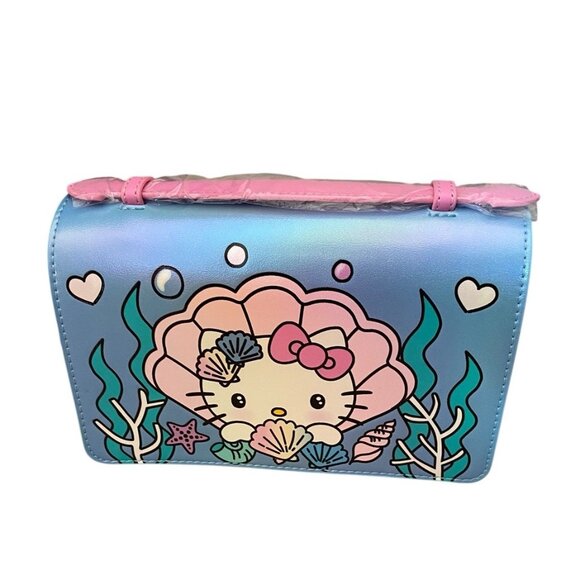 Loungefly Sanrio Hello Kitty Mermaid Metallic Crossbody Bag NEW - Picture 2 of 3
